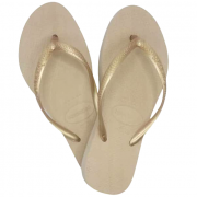 Havaianas Women Slim Flatform Golden Slippers