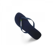 Havaianas Unisex Brasil Logo Navy Blue Slippers
