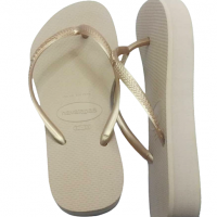 Havaianas Women Slim Flatform Golden Slippers